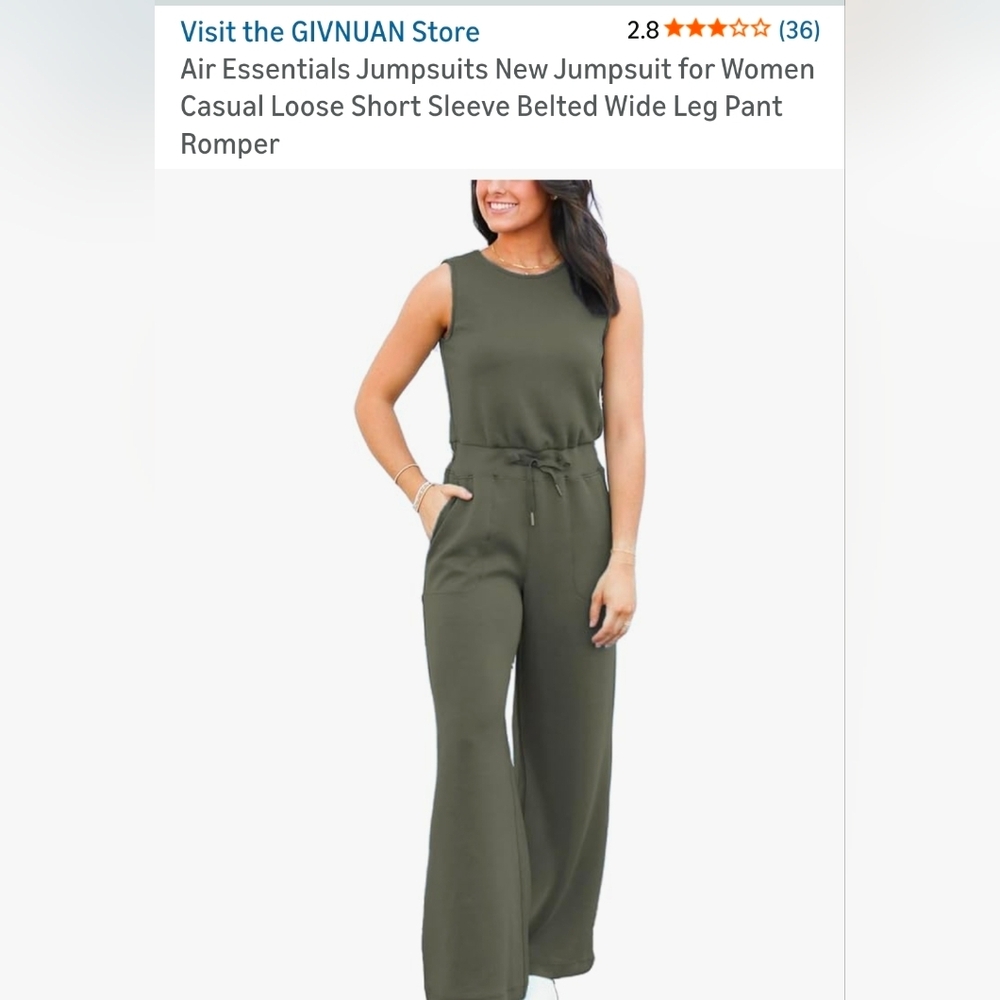 Women's Olive Green Jumpsuit NWOT